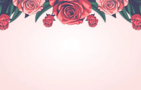 Flowers, roses, texture, clean space