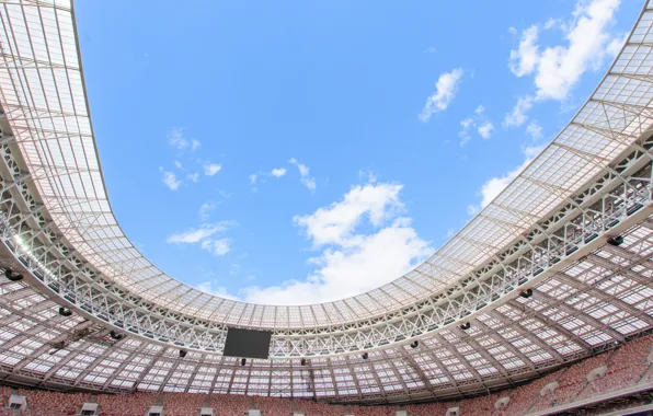 The sky, Sport, Football, Day, Russia, Luzhniki, The Main Stadium, Stadium "Luzhniki"