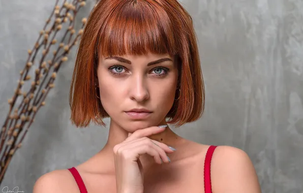 Look, close-up, face, pose, model, hand, portrait, makeup
