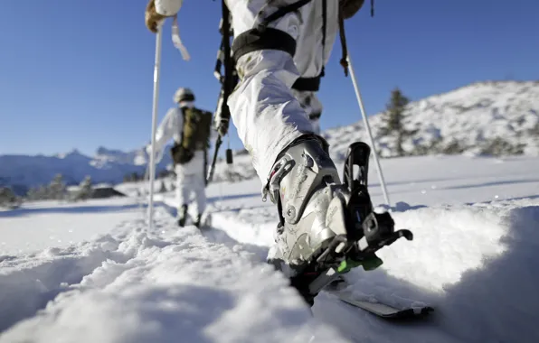 Germany, Alps, Soldiers, Feet, Germany, Ski, The Bundeswehr, Stick