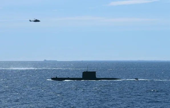 Submarine, helicopter, exercises, Spanish Navy