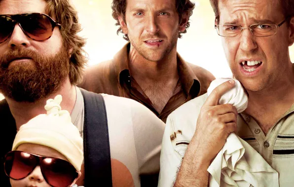 Child, glasses, Bradley Cooper, The Hangover Part 2, Zach Galifianakis, Ed Helms