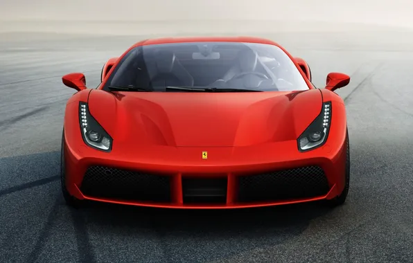 Red, Ferrari, supercar, Ferrari, 2015, 488 GTB