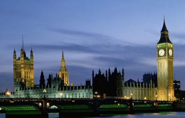 Picture NIGHT, ARCHITECTURE, WATCH, STYLE, BRIDGE, CASTLE, TOWER, PALACE