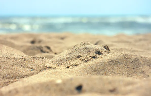 Picture sand, sea, wave, beach, summer, water, macro, landscape