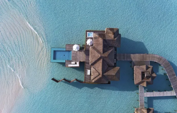 The ocean, Villa, The Maldives, Maldives, water villa, Conrad Rangali island
