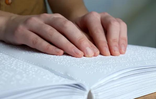Book, hand, Braille, sense of touch