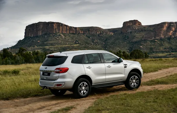 Picture mountains, rocks, Ford, side, Everest, 4WD, XLT, 2019