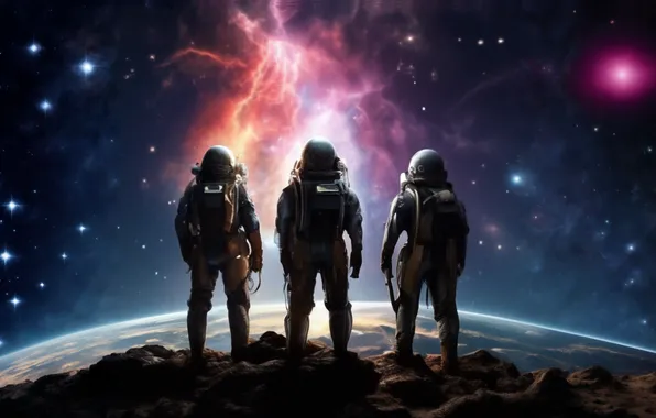 Space, stars, landscape, nature, fiction, earth, the universe, planet