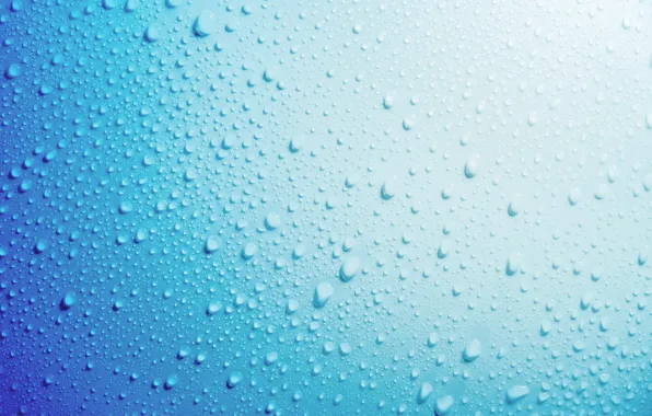 Picture water, drops, background, rain, blue, water, background, drops