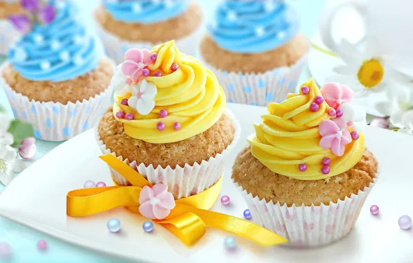 Picture food, decoration, cream, sweet, cupcakes