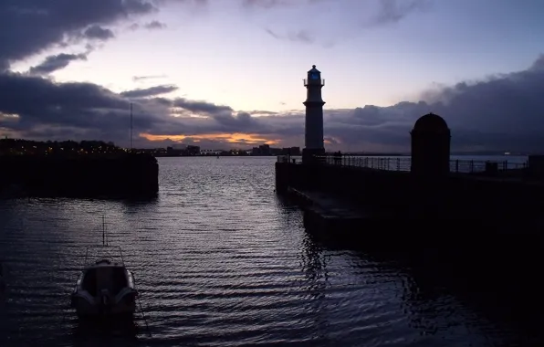 Picture Strait, sunset, harbour, harbour, Connecticut, Long Island, New Haven, Newhawen