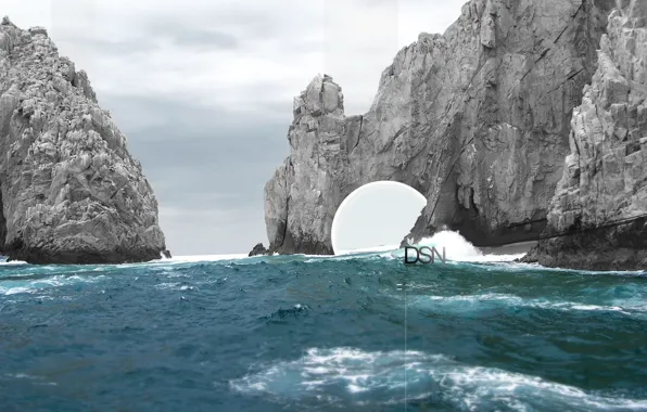 Picture wave, water, Rocks