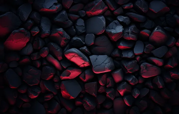 Picture wallpaper, Red, Glow, Stones, Texture, Textures