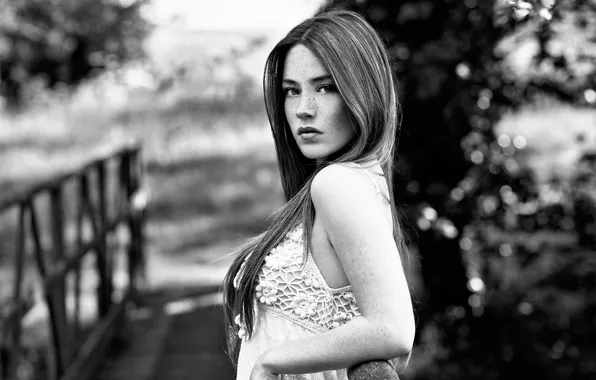 Look, portrait, freckles