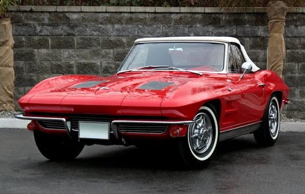 Picture Red, Corvette, Chevrolet, Machine, Red, Car, Car, Sting Ray