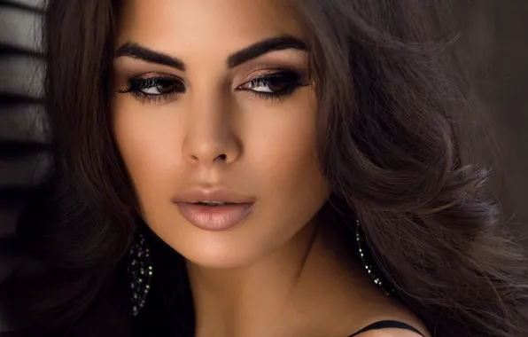 Picture look, girl, eyelashes, makeup, hairstyle, long hair, Stanislav Istratov