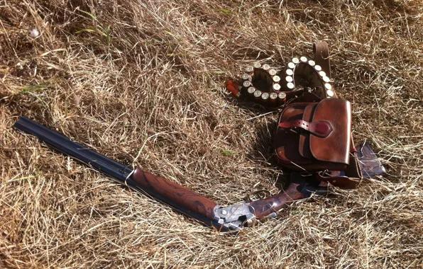 Weapons, hay, hunting, cartridges, hunting, bandolier, double-barreled, horizontal