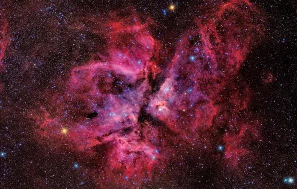 Picture located, star system, ETA Carinae, Eta Carinae, in the constellation of Carina