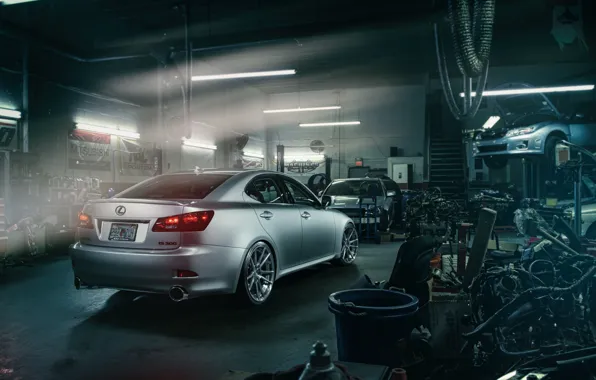 Picture Lexus, Subaru, Impreza, workshop, nodes, spare parts, silvery, lift