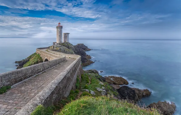 Wallpaper horizon, sea, lighthouse