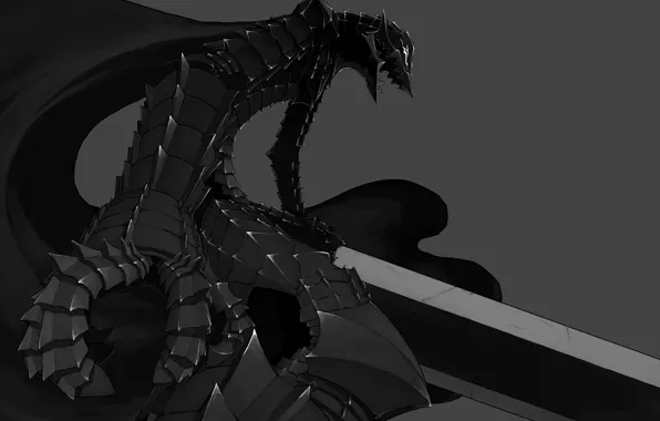 Sword, game, armor, anime, man, ken, blade, Berserk