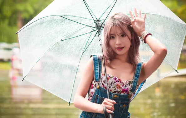 Girl, portrait, umbrella