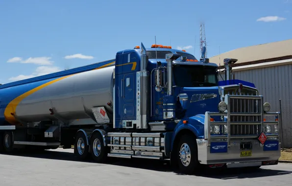 Blue, kenworth, tank, tanker, w900