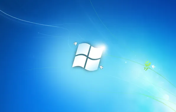 Picture blue, background, Windows, Microsoft