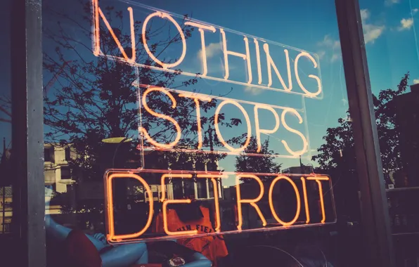 Reflection, USA, USA, shop, Detroit, showcase, Detroit