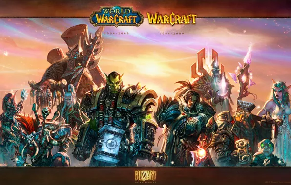 Picture elf, people, WoW, World of Warcraft, dwarf, Orc