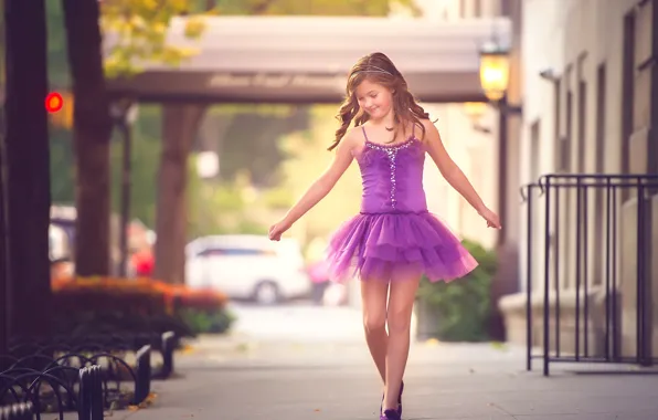 Street, dress, girl, walk, Meg Bitton