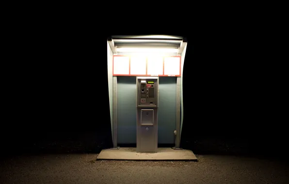 Light, machine, Park, darkness, the ticket machine