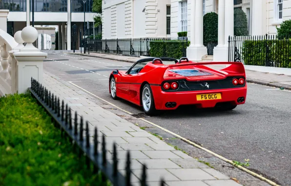 Picture Ferrari, legend, F50, rear view, Ferrari F50