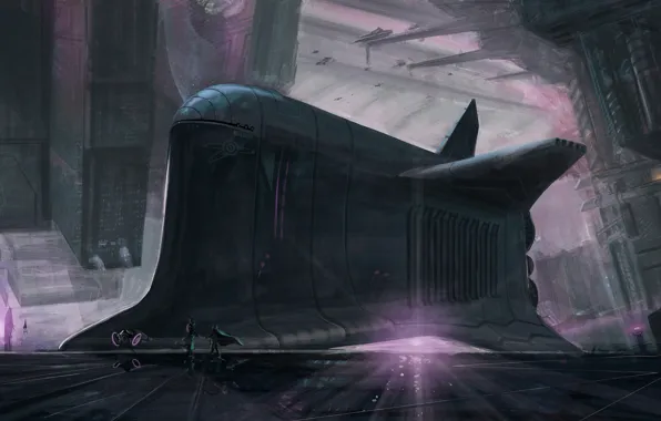 The city, spaceship, sci-fi, the deal, starship