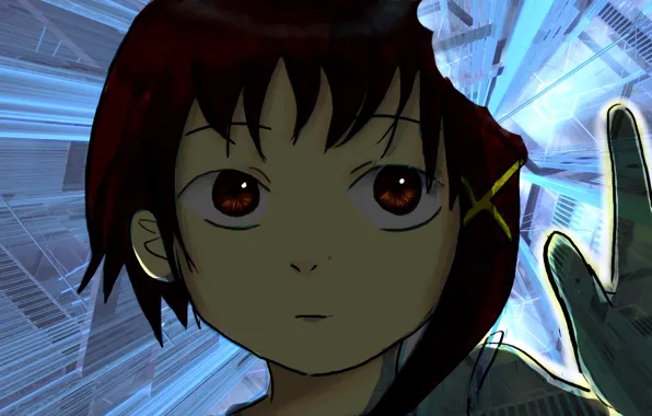 Look, fiction, Art, cyberpunk, drama, Serial Experiments Lain, everyone is connected, Lain Iwakura