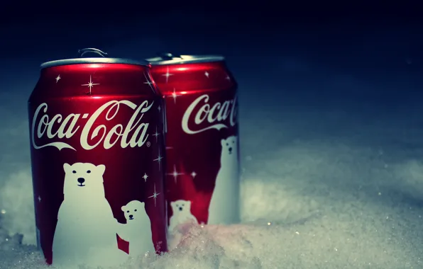 Snow, coca-cola, Coca-Cola, jar
