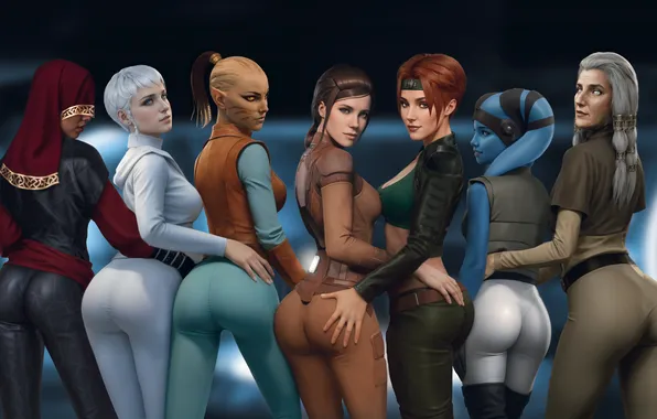 Star wars, ass, girls, woman, kotor