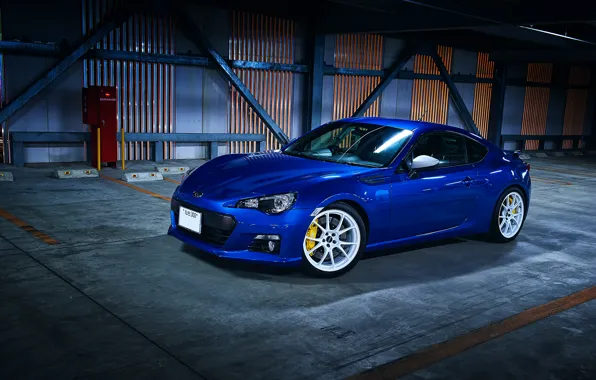 Picture Subaru, Blue, BRZ, Wheels, Whie