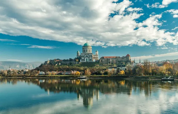 River, Cathedral, Hungary, Esztergom, Basilica Of St. Adalbert, Esterhazy Basilica