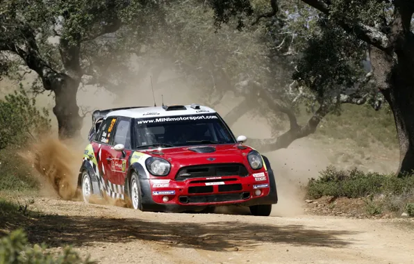 Mini, Cooper, Dust, WRC, Rally, Rally, Mini, Sordo