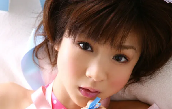 Picture look, girl, Asian, Aki Hoshino
