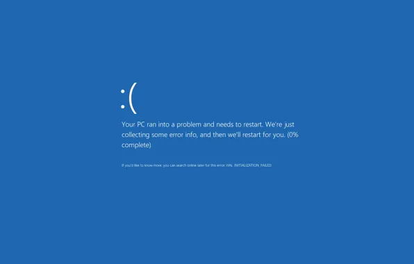 Picture Minimalism, The inscription, Blue, Windows 8, Screen Of Death, Sad Face