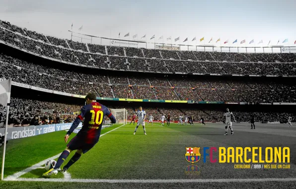 Wallpaper, football, Lionel Messi, Spain, Camp Nou, FC Barcelona, My As a Club, More Then …