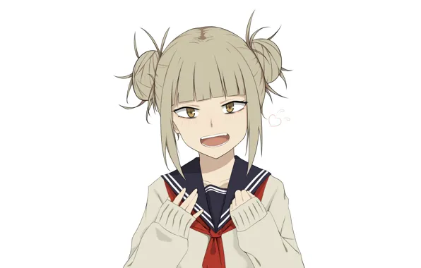 Girl, white background, hairstyle, My hero Academy, My Hero Academia, Boku No Hero Academy, Toga …