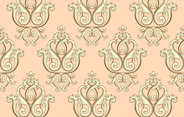 Retro, pattern, ornament, texture, vintage, pattern, seamless, damask