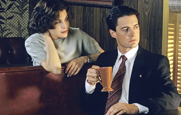 Picture Twin Peaks, Twin Peaks, Audrey Horn, Agent Dale Cooper, Agent Dale Cooper, Audrey Horn
