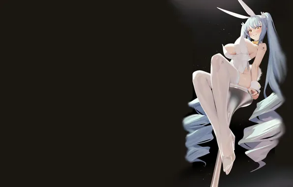 White, hot, sexy, boobs, rabbit, anime, stockings, pretty