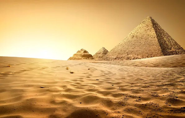 Sand, desert, Egypt, pyramid, Cairo