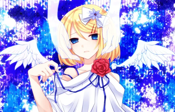Look, girl, hands, Vocaloid, Vocaloid, Kagamine Rin